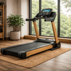 Bėgimo takelis EcoMotion gearEM-TerraRun ekologiskas takelis namams ar sporto salei. Medinis tvarus