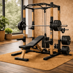 EcoMotion Gear jėgos treniruoklis – tvirtas, stabilus ir ekologiškas.